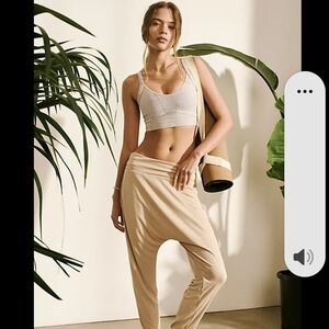Free People Cream Harem Pants